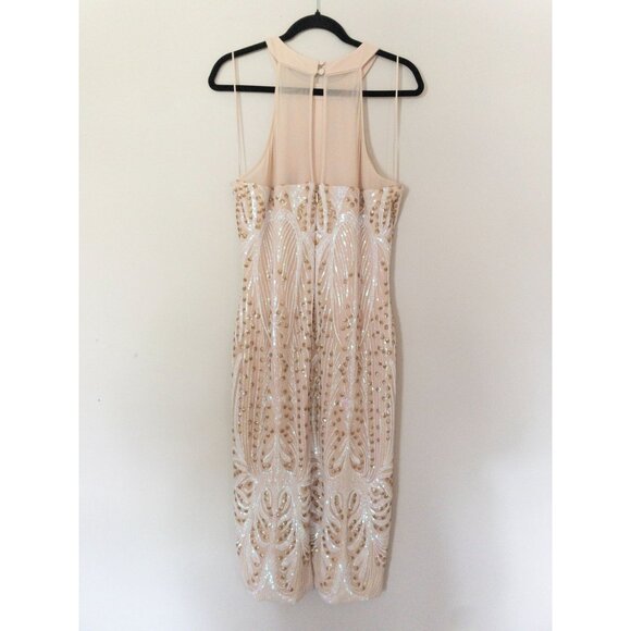 Dress the Population Pink Halter Bodycon Midi Dress - Picture 5 of 15